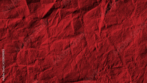 Dark Red Crumpled Paper Texture Background