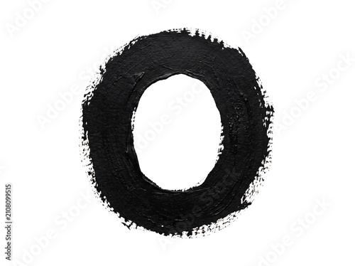 Hand Painted Black Letter O