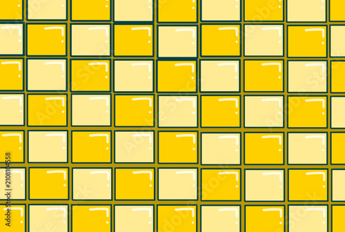 yellow tiles background illustration 
タイル　黄色　背景　イラスト	
