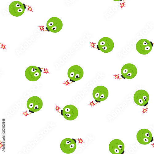 Slika na platnu pattern fuse bomb character cartoon