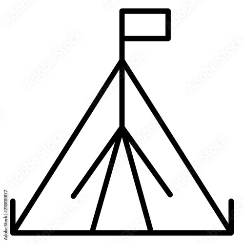 Tableau sur toile Protest Tent Icon