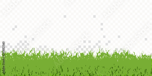 Foto Green grass blades against a transparent background vector illustration