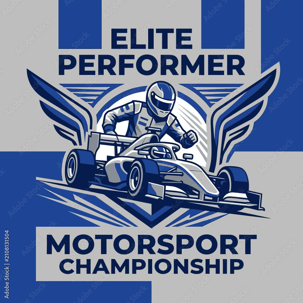 Obraz premium Elite Racing Championship Motorsport Driver Champion Award