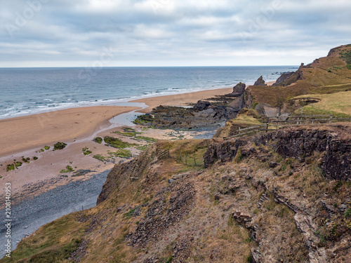 Cliff erosion at Sandymouth Bay Cornwall