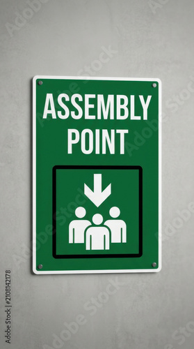 Emergency Assembly Point Sign For Safety And Preparedness Guidance