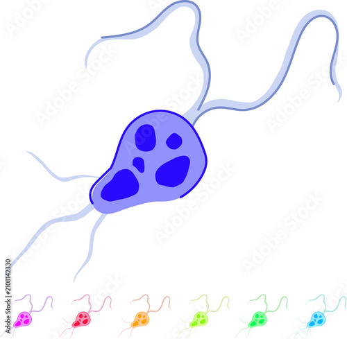 Obraz na płótnie protozoa parasite cartoon