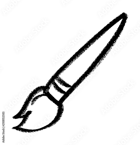 Paint Painting Related Icon Crayon Chalk Drawing Doodle Vector