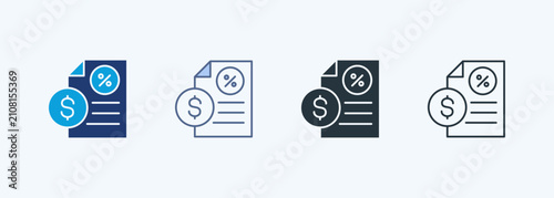Tax Multiple Style Icon Collection