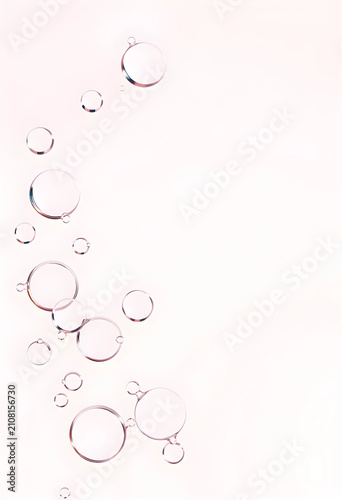 Clear oil bubbles and water...