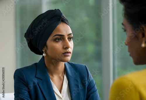 Serious indian businesswoma...