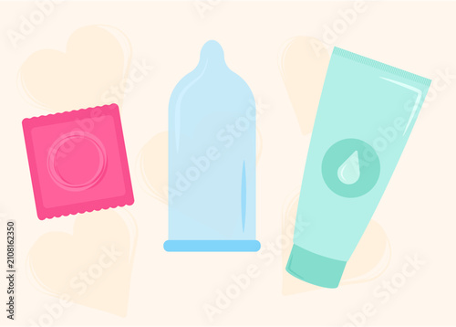 Canvastavla Condom and Lubricant Contraception Set