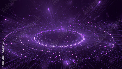 Futuristic Purple Spiral Galaxy in Deep Space.