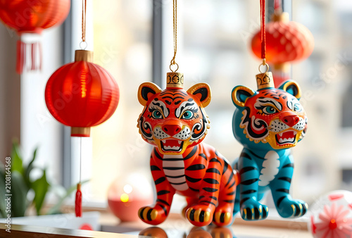 Chinese new year tiger orna...