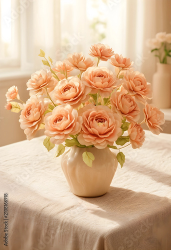 Elegant peach colored paper...