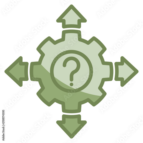 Bild auf Leinwand Uncertainty Icon Element For Design