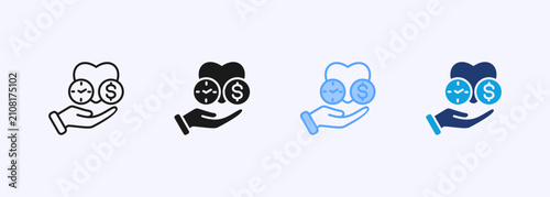 Photography Philanthropy Icon Set Multiple Style Collection Illustration