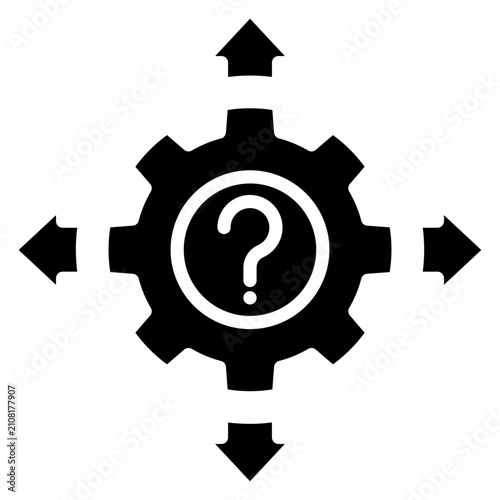 Bild auf Leinwand Uncertainty Icon Element For Design