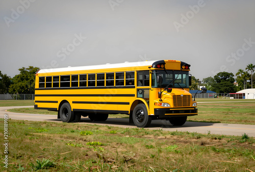 Classic yellow school bus d...
