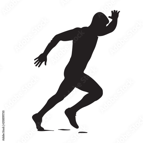 running silhouette a man