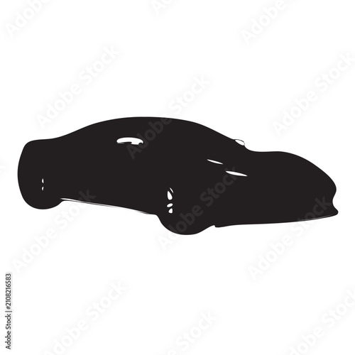 black silhouette of a sport car