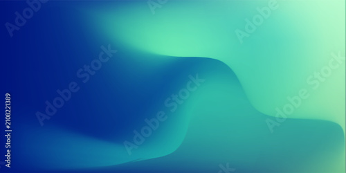 Bild auf Leinwand wide horizontal digital abstract image, dark blue, green, and yellow gradations