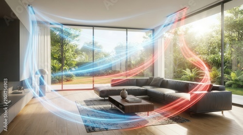 Modern room cooler providing a fresh and comfortable home environment in a contemporary setting.