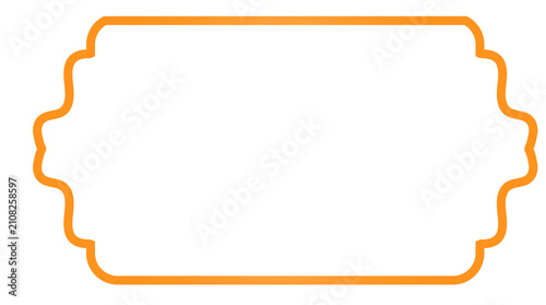 Photos Orange Vintage Bracket Label Frame Vector Border