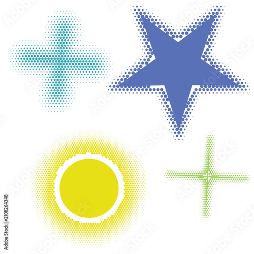 Colorful Geometric Lighting Effect with Background