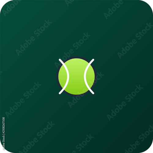 Tennis sport icons set bundle with rackets, balls, and court elements