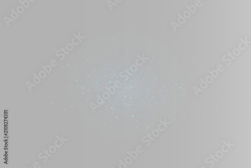 Blue sparkling dust with fine glitter particles and soft glow