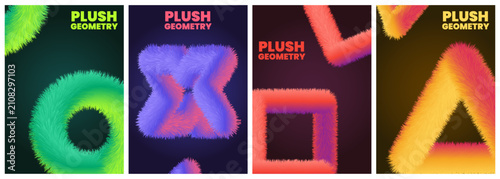 Photos Plush geometry poster set