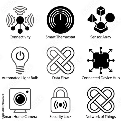 Smart Home Technology Devices and Connectivity Concepts.