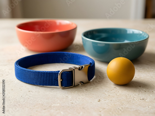 Obraz na płótnie Separate matte cobalt woven-nylon collar