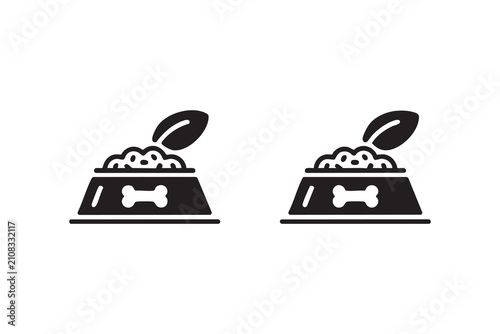 Photography Minimalist Pet Food Bowl Icon Collection for Animal Care and Nutrition