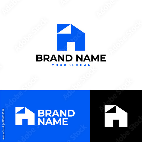 DOCUMENT HOUSE HOME PAPER SOFTWARE LOGO VECTOR ICON ILLUSTRATION