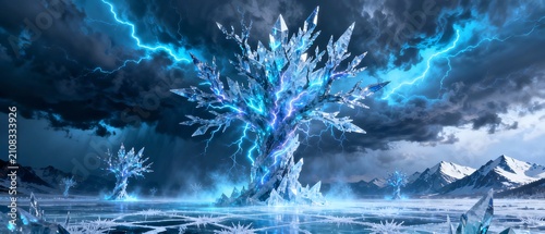 snow covered trees