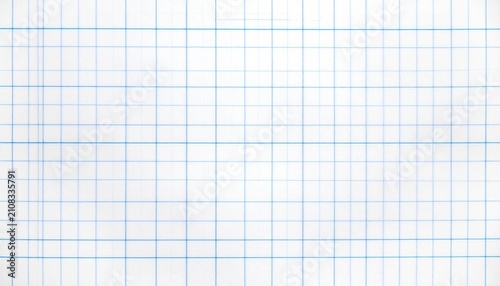 A close-up, empty grid paper with faint blue lines on a white background