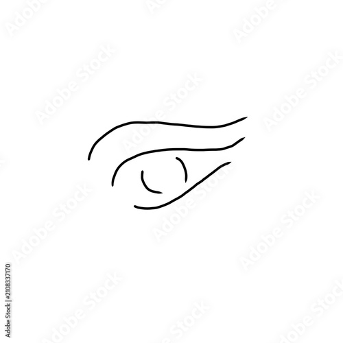 Fotografie A minimalist single line eye artwork about true loyalty and deep devotion