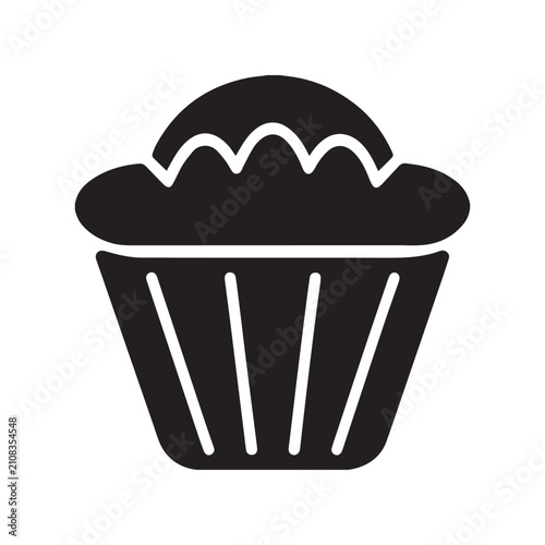 Tableau sur toile muffin tin icon vector illustration