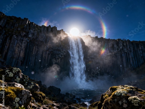 rainbow over the niagara falls
