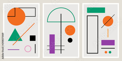 Foto Geometric minimal background set