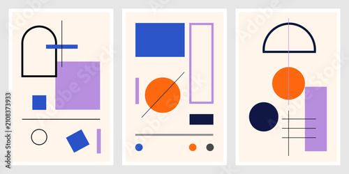 Foto Geometric minimal background set