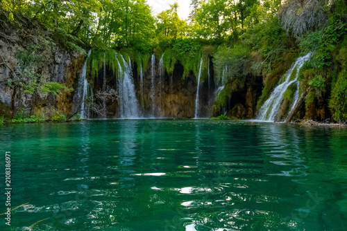Fotografie Waterfalls in Plitvice Lakes National Park. Croatia.