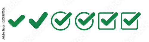 Fotografie Checkmark green icons