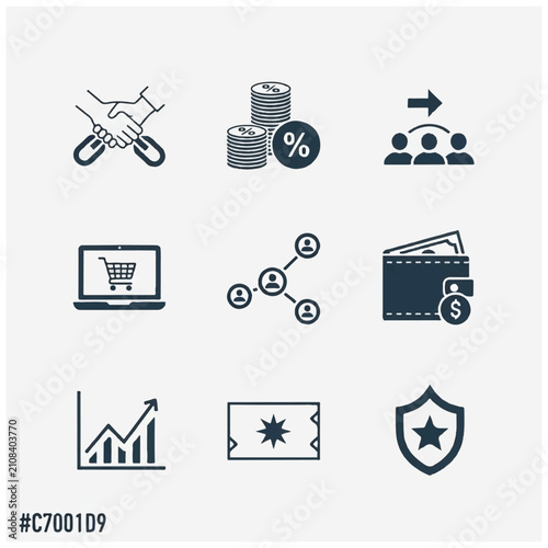 Business Finance Icons and Symbols.