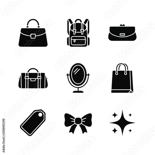 Collection of various stylish handbags.