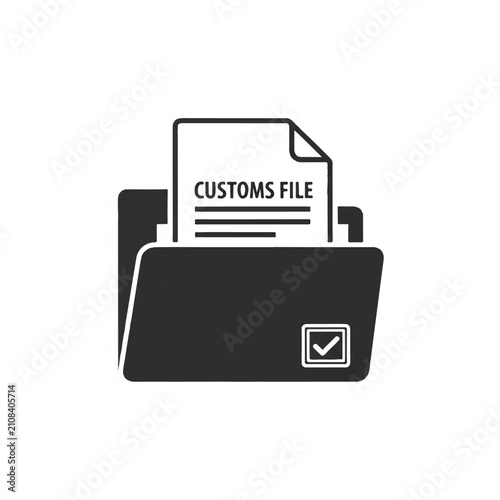 Customs File Folder Icon Document.