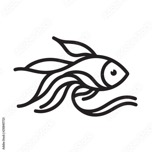 vector illustration of a fish