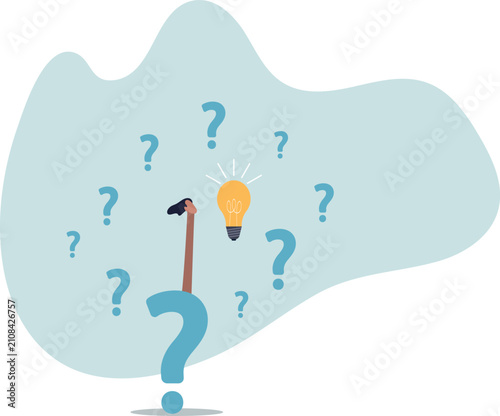 Canvas Print Question and answer, q and a or solution to solve problem, FAQ frequently asked question,human life and situation