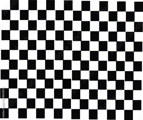 Black and White Checkerboard Geometric Seamless Pattern Background